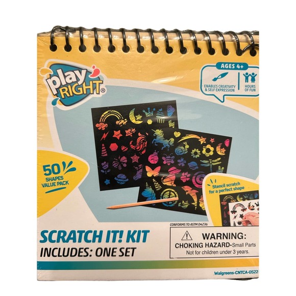 Play Right bundle of 4 Scratch It Kit art crafts - Picture 2 of 4